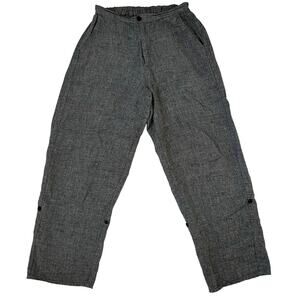 Vintage Flax by Jeanne Engelhart Gray Trouser Pants high Waisted Minimal Size M